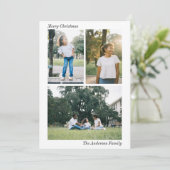 格子状モダンの | クリスマスフォトコラージュ シーズンカード (スタンド正面)