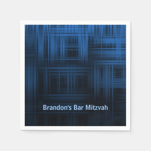 格子状モダンの スタンダードカクテルナプキン (正面)