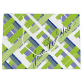 格子状ライム抱き枕 ラージペーパーバッグ (正面)