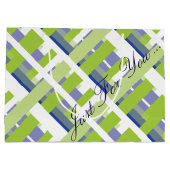 格子状ライム抱き枕 ラージペーパーバッグ (裏面)