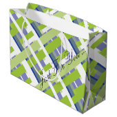 格子状ライム抱き枕 ラージペーパーバッグ (裏面アングル)