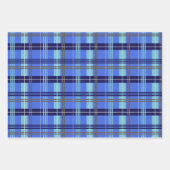 格子状ラッピング紙フラットシート（混合セット3） ラッピングペーパーシート (正面3)