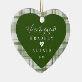 格子状婚約した緑色フォトセラミックスオーナメント セラミックオーナメント (右)