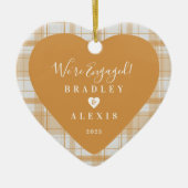 格子状婚約した金ゴールドフォトセラミックスオーナメント セラミックオーナメント (正面)