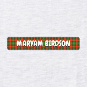 格子状布製防水名称ラベル ラベル (デザイン2)