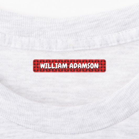 格子状布製防水名称ラベル ラベル (貼付)