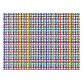 格子状数々のデザインの色の線千鳥格子の テーブルクロス (正面(横))