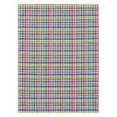 格子状数々のデザインの色の線千鳥格子の テーブルクロス (正面)