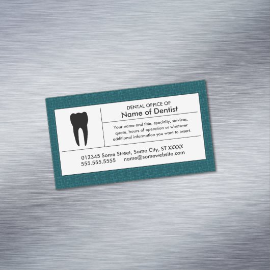 格子状歯科医院磁性 マグネット名刺 (インサイチュ)