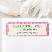 格子状歯肉チェック模様織物工芸品ラベル ラベル (インサイチュ)