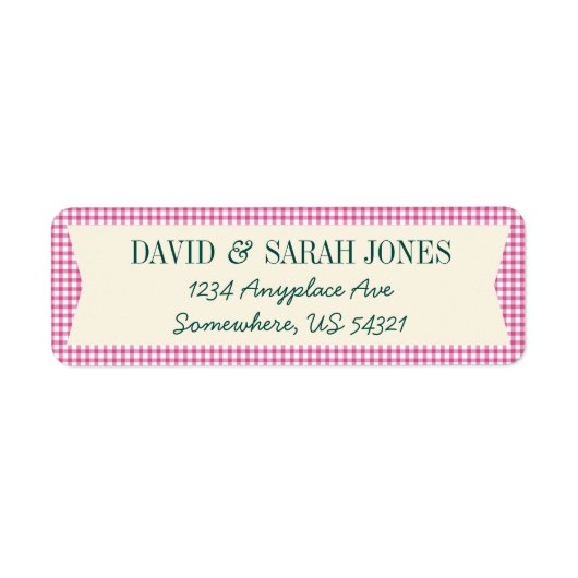 格子状歯肉チェック模様織物工芸品ラベル ラベル (正面)