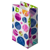 格子状水玉模様 スモールペーパーバッグ (正面アングル)