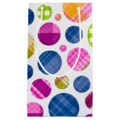 格子状水玉模様 スモールペーパーバッグ (正面)