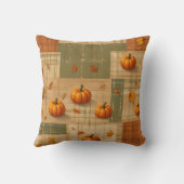 格子状素朴パッチ | ファームハウスオータム装飾用クッション クッション (裏面)