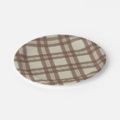 格子状素朴紙プレート ペーパープレート (アングル)