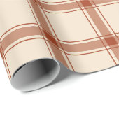 格子状素朴継ぎ目のない秋パターン ラッピングペーパー (ロールコーナー)