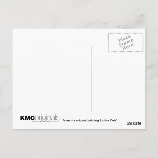 格子猫の郵便はがき ポストカード (裏面)