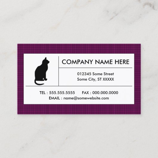 格子猫 名刺 (正面)