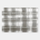 格子白色タータンチェックパステル水の色の素朴 ラッピングペーパーシート (正面)