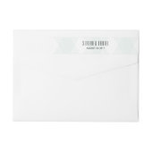 格子縞っぽくモダンな結婚式の覆いのラベル ラップアラウンドラベル (裏面)