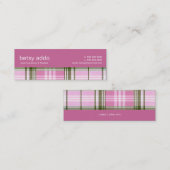 格子縞のお母さんのテレホンカード コーリングカード (正面/裏面)