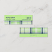 格子縞のお母さんのテレホンカード コーリングカード (正面/裏面)