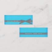 格子縞のお母さんのテレホンカード(ティール（緑がかった色）) コーリングカード (正面/裏面)