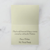 格子縞のクリスマスの写真カード シーズンカード (内部)