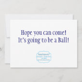 格子縞のゴルファーの女の子のゴルフ誕生日のパーティの招待状 招待状 (裏面)