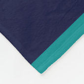 格子縞のシカの雄鹿のシルエット|のティール(緑がかった色)の濃紺 フリースブランケット (角)