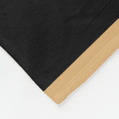 格子縞のシカの雄鹿のシルエット|の黒いクリームの日焼け フリースブランケット (角)