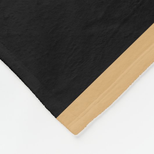 格子縞のシカの雄鹿のシルエット|の黒いクリームの日焼け フリースブランケット (角)