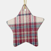 格子縞のシャツ セラミックオーナメント (左)