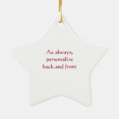 格子縞のシャツ セラミックオーナメント (裏面)