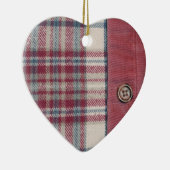 格子縞のシャツ セラミックオーナメント (右)