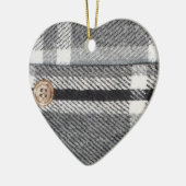 格子縞のシャツ セラミックオーナメント (左)