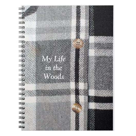 格子縞のシャツ ノートブック (正面)