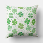 格子縞のシャムロック クッション (裏面)