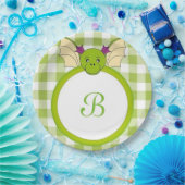 格子縞のドラゴン ペーパープレート (パーティー)