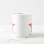 格子縞のピンク3 コーヒーマグカップ (中央)