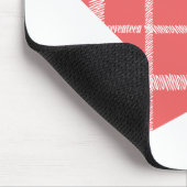 格子縞のピンク3 マウスパッド (コーナー)