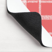 格子縞のピンク4 マウスパッド (コーナー)