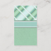 格子縞のファッションビジネスカード 名刺 (裏面)