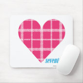 格子縞のマゼンタ2 マウスパッド (マウス)