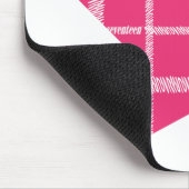 格子縞のマゼンタ3 マウスパッド (コーナー)