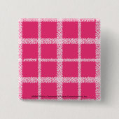 格子縞のマゼンタ 缶バッジ (正面)
