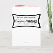 格子縞のレトロのサンタ シーズンカード (裏面)