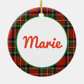 格子縞の女子学生クラブ セラミックオーナメント (裏面)