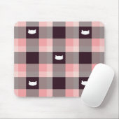 格子縞の子猫 マウスパッド (マウス)