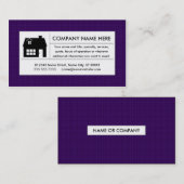 格子縞の家 名刺 (正面/裏面)